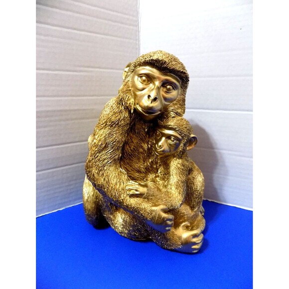 NEW Monkey & Baby Ape Statue Figurine Home Decor Chimp Gorilla - Picture 6 of 6
